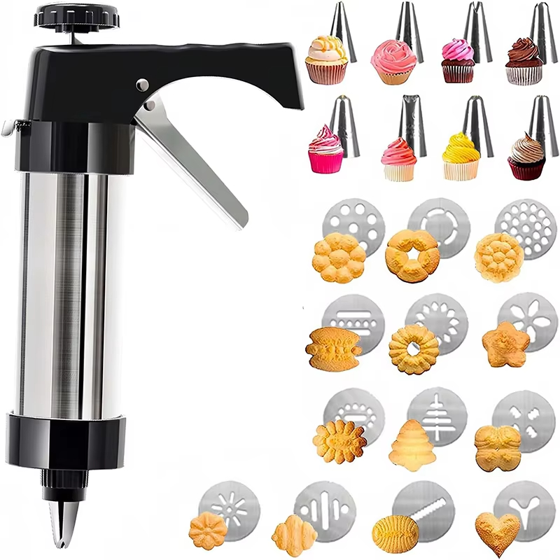Churros Maker Gun - 13 ชิ้น/เซ็ต DIY คู่มือคุกกี้แม่พิมพ์ปืนคุกกี้กดชุดปืนตกแต่งเครื่องบีบทํา Churros อุปกรณ์เบเกอรี่เครื่องมือ