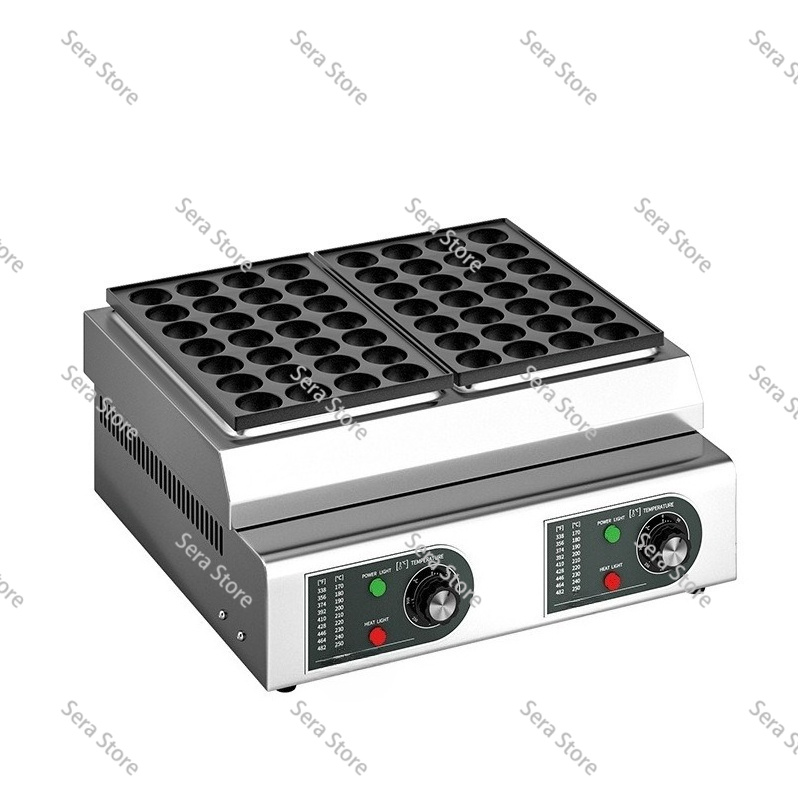 Takoyaki Grill Plate - เครื่องทาโกะยากิไฟฟ้าและแก๊สแบบสองแผ่นสำหรับใช้ในเชิงพาณิชย์ เครื่องย่างลูกปลา อุปกรณ์ทำขนมทอดและไข่สำหรับร้านอาหารริมทาง