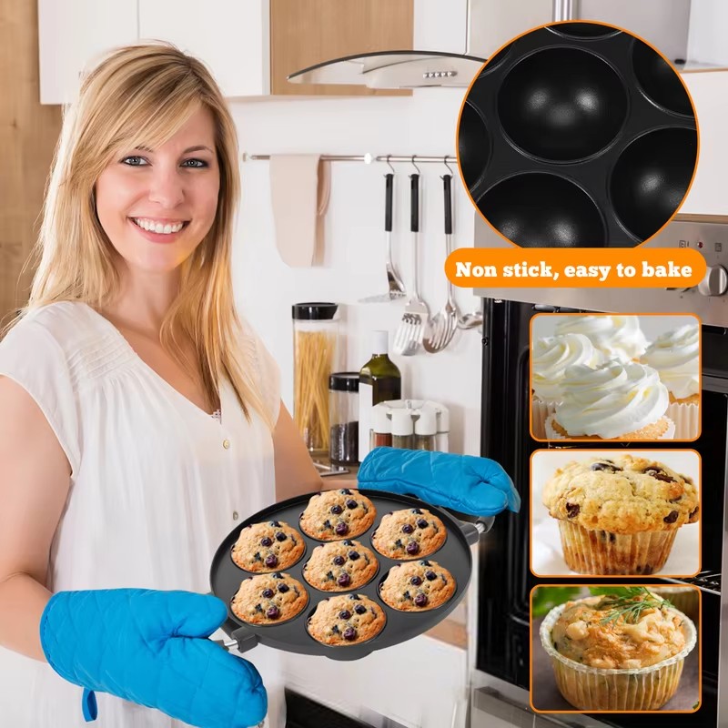 แม่พิมพ์อะลูมิเนียม 7 ช่อง สำห - Takoyaki Grill Plate บทวิจารณ์และราคา